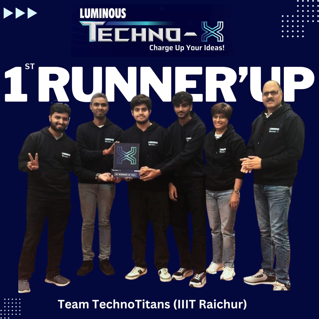 IIIT Raichur Shines at Luminous TechnoX Hackathon 2024! 🏆✨ | News | IIIT Raichur