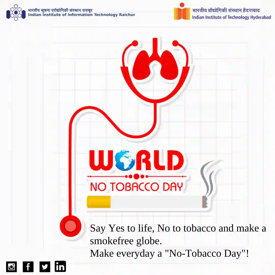 No Tobacco Day 2021 | News | IIIT Raichur