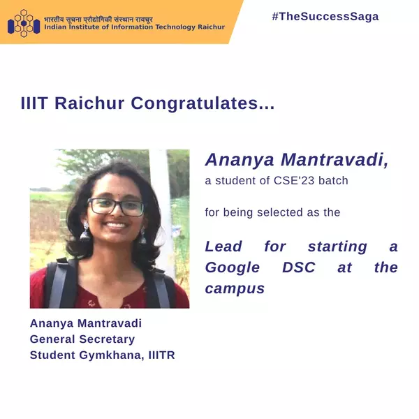 Google DSC at IIIT Raichur | News | IIIT Raichur