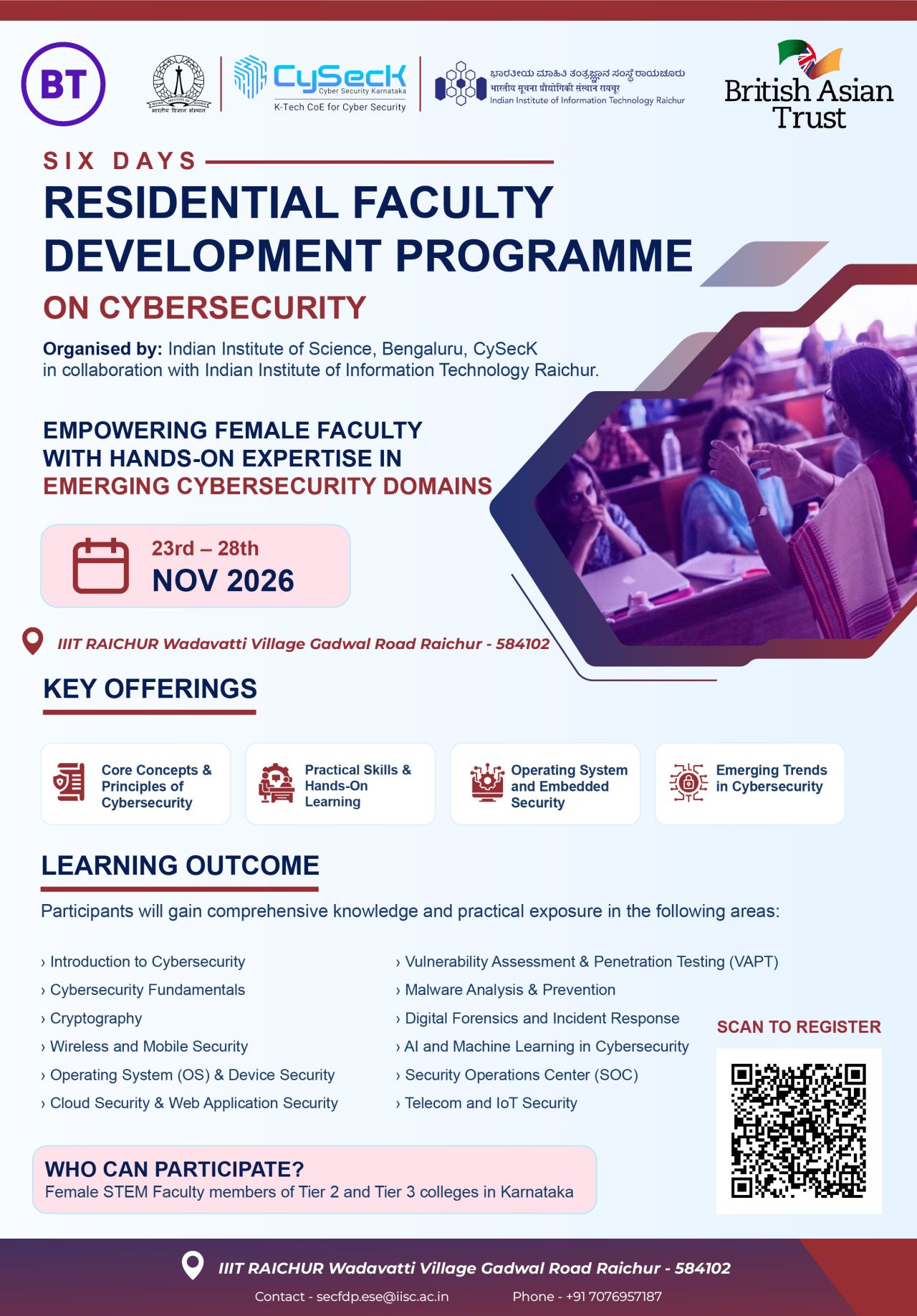 Residential Faculty Development Programme on Cybersecurity
